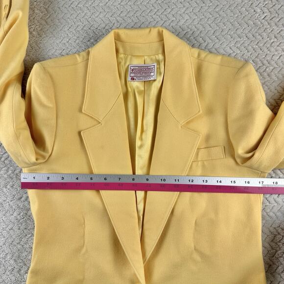 Vintage Pendleton Women’s Blazer And Pencil Skirt 100% Virgin‎ Wool Yellow Sz. 4 - Picture 8 of 16